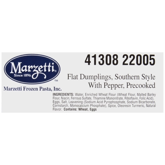 Marzetti Southern Style Flat Dumplings with Pepper, 6 x 3 lb Case - Frozen Snacks & Appetizers