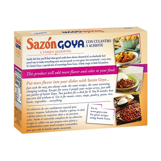 Goya Sazon Coriander & Annatto Seasoning Econo Pak, 18 x 3.52 oz Case - DOT product image 6