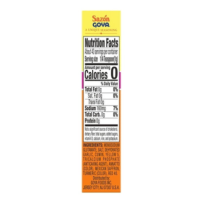 Goya Sazon Azafran, 36 x 1.41 oz Case - DOT product image 7