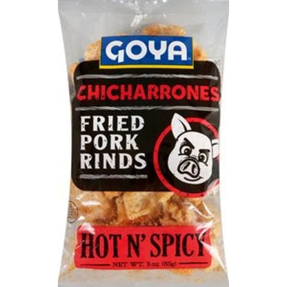 Goya Chicharrones Hot & Spicy, 12 x 3 oz Case - Snacks