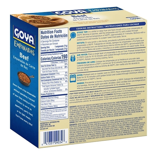 Goya Beef Empanadas, 12 x 10 oz Case - DOT product image 2