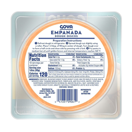 Goya Empanada Pastry Dough Shells with Color, 24 x 14 oz Case - DOT product image 2