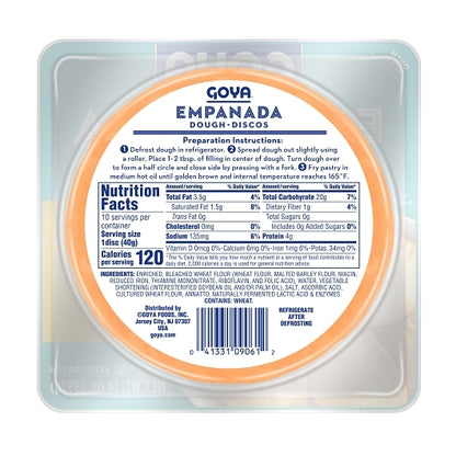 Goya Empanada Pastry Dough Shells with Color, 24 x 14 oz Case - DOT product image 2