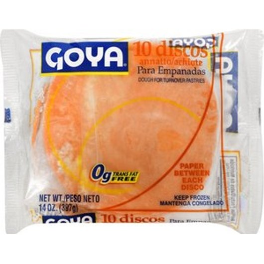 Goya Empanada Pastry Dough Shells with Color, 24 x 14 oz Case - Bakery & Desserts