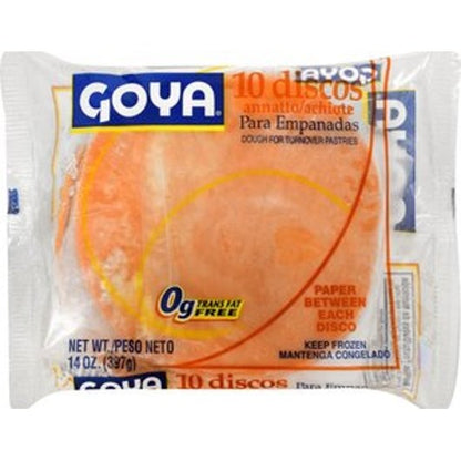 Goya Empanada Pastry Dough Shells with Color, 24 x 14 oz Case - Bakery & Desserts