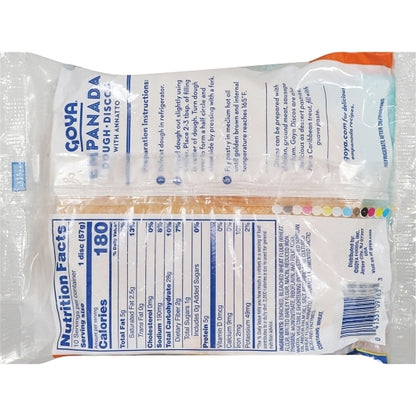 Goya 6 Inch LARGE YELLOW EMPANADA PASTRY DOUGH Disco, 24 x 20 oz Case - DOT product image 2