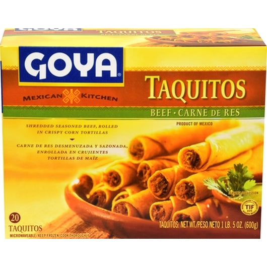 Goya Beef Taquitos, 12 x 21.164 oz Case - Frozen Meat & Seafood