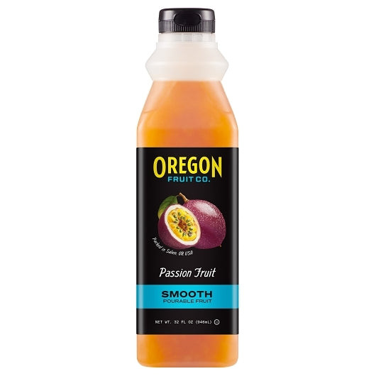 Oregon Fruit Passion Velvet Passion Fruit Puree, 6 x 32 fl oz Case - Frozen Fruit