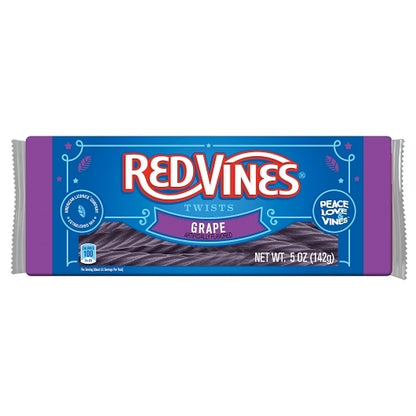 Red Vines Twists Grape Twists Licorice, 12 x 5 oz Case - Candy & Confections
