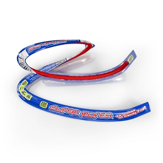 Super Ropes Rollin' Red Supers Rope, 60 x 2 oz Case - Candy & Confections