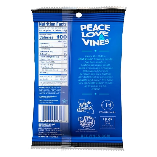Red Vines Sugar Free Black Licorice Twists, 12 x 5 oz Case - DOT product image 3