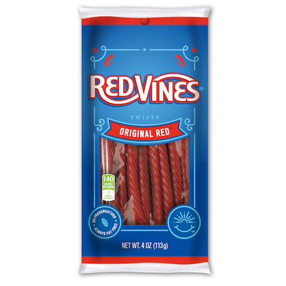 Red Vines Original Red Twists Licorice, 24 x 4 oz Case - Candy & Confections