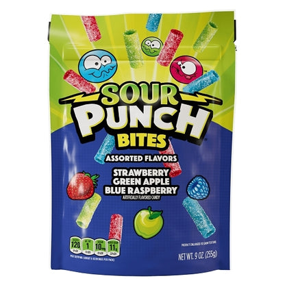 Sour Punch Assorted Bites, 12 x 6.75 lb Case - Candy & Confections