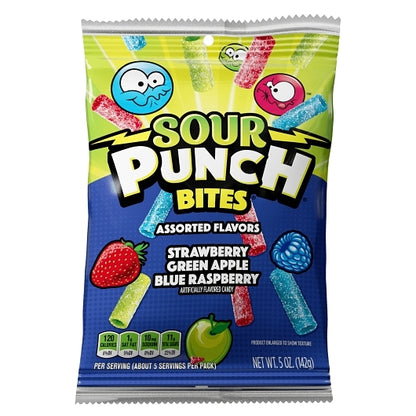 Sour Punch Assorted Bites, 12 x 5 oz Case - Candy & Confections