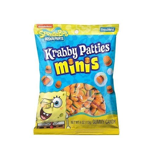 Frankford Spongebob Krabby Patty Minis Peg Bag, 12 x 1 each Case - Candy & Confections