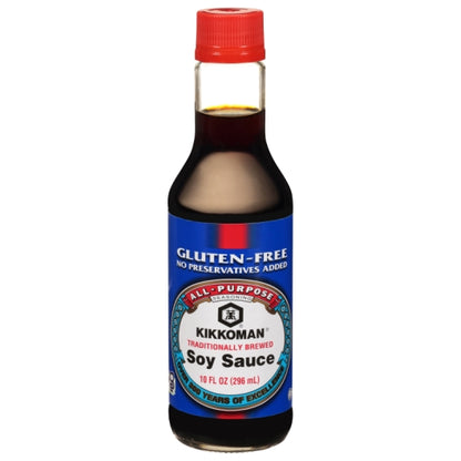 Kikkoman Gluten-Free Soy Sauce, 6 x 10 fl oz Case - Condiments & Sauces