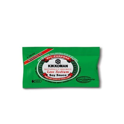 Kikkoman Less Sodium Preservative Free Soy Sauce Single Serve Packets, 500 x 6 ML Case - Condiments & Sauces