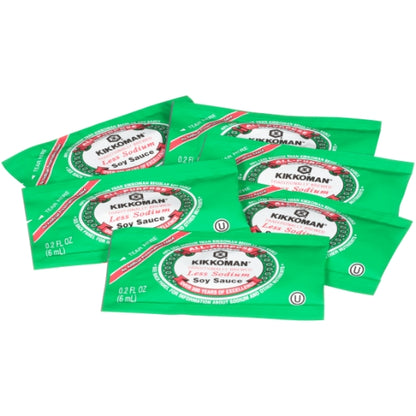 Kikkoman Less Sodium Preservative Free Soy Sauce Single Serve, 200 x 6 ML Case - DOT product image 3