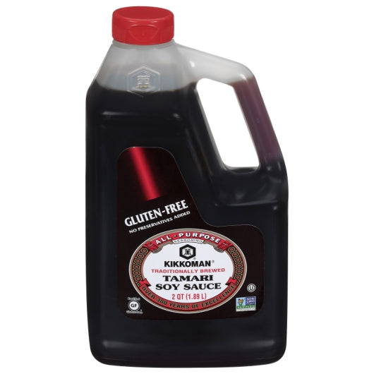 Kikkoman Tamari Gluten Free Soy Sauce, 6 x 0.5 GA Case - Condiments & Sauces