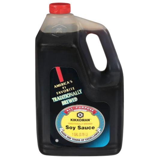 Kikkoman Soy Sauce Bulk, 4 x 1 GA Case - Condiments & Sauces