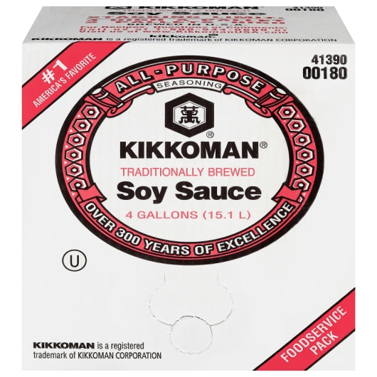 Kikkoman Soy Sauce Bulk, 1 x 4 GA Case - Condiments & Sauces