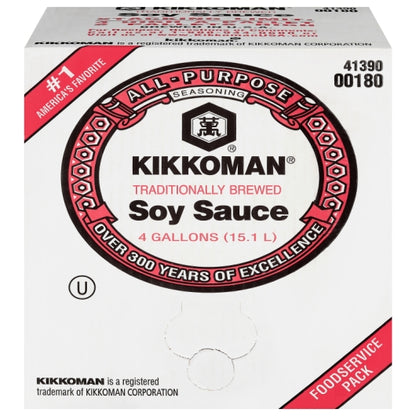 Kikkoman Soy Sauce Bulk, 1 x 4 GA Case - Condiments & Sauces