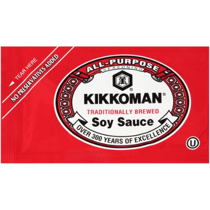Kikkoman Preservative Free Soy Sauce Single Serve, 200 x 6 ML Case - Condiments & Sauces
