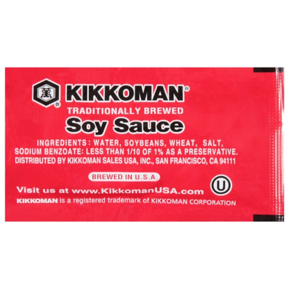 Kikkoman Soy Sauce Single Serve Packets, 500 x 6 ML Case - Condiments & Sauces