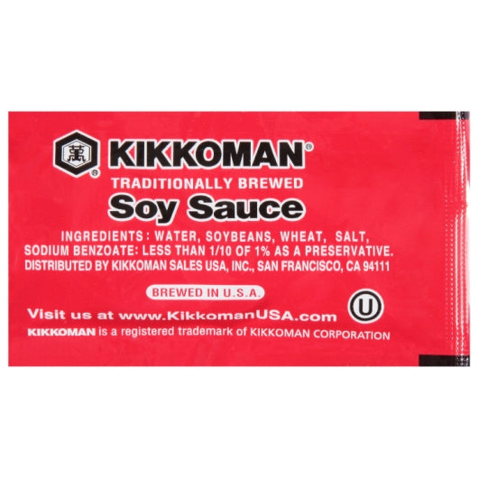 Kikkoman Soy Sauce Single Serve Packets, 500 x 6 ML Case - Condiments & Sauces