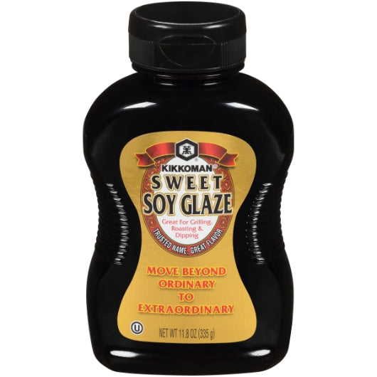Kikkoman Sweet Glaze Soy Sauce Bottle, 9 x 11.8 oz Case - Condiments & Sauces