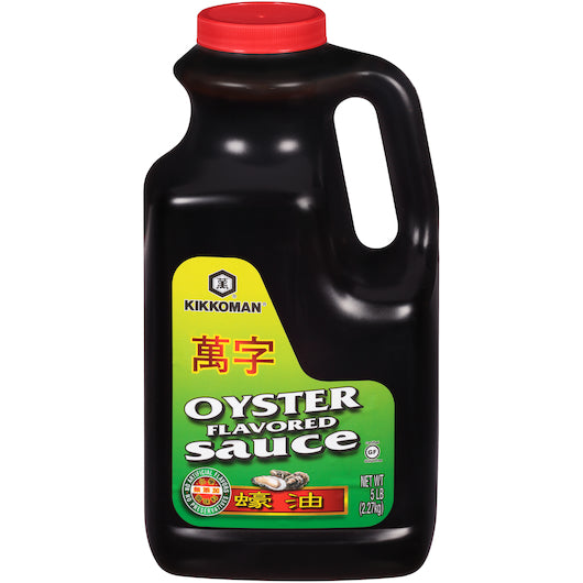 Kikkoman Green Gluten Free Preservative Free Oyster Flavored Sauce, 6 x 5 lb Case - Condiments & Sauces