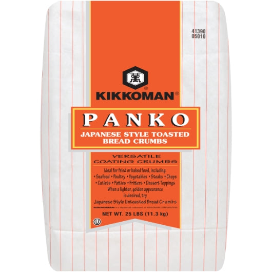 Kikkoman Toasted Panko Japanese Style Bread Crumbs, 1 x 25 lb Case - Condiments & Sauces