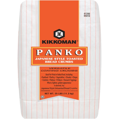 Kikkoman Toasted Panko Japanese Style Bread Crumbs, 1 x 25 lb Case - Condiments & Sauces
