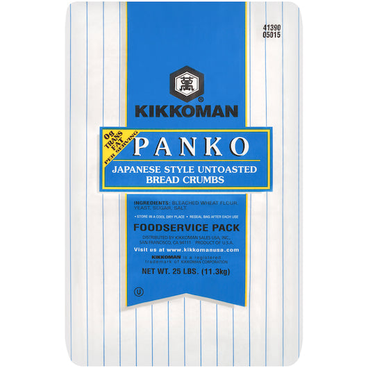 Kikkoman Panko Untoasted Bread Crumbs, 1 x 25 lb Case - Condiments & Sauces