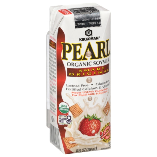 Kikkoman Pearl Organic Smart Original Soymilk, 24 x 8 fl oz Case - DOT product image 3