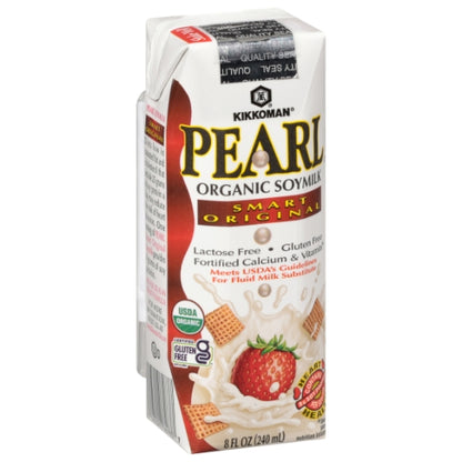 Kikkoman Pearl Organic Smart Original Soymilk, 24 x 8 fl oz Case - DOT product image 3
