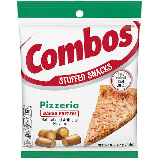 Combos Pizza Pretzel Combo Snack, 12 x 6.3 oz Case - Crackers & Grahams