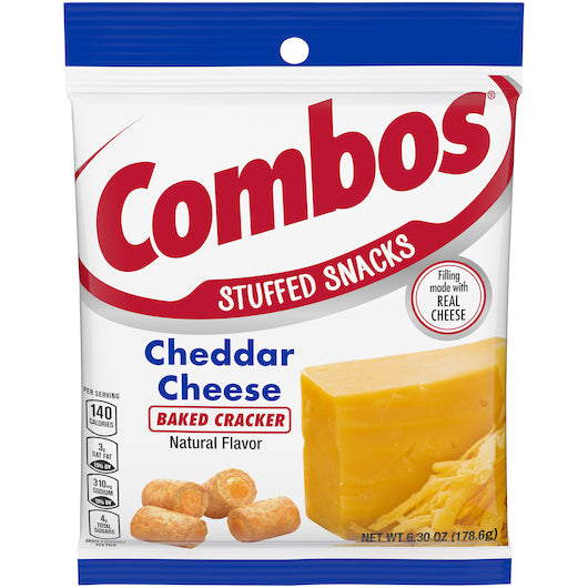 Combos Cheddar Cheese Cracker Combo Snack, 12 x 6.3 oz Case - Crackers & Grahams