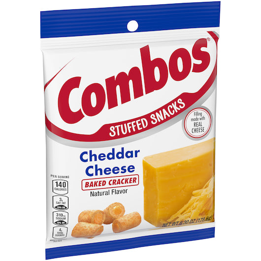 Combos Cheddar Cheese Cracker Combo Snack, 12 x 6.3 oz Case - DOT product image 5