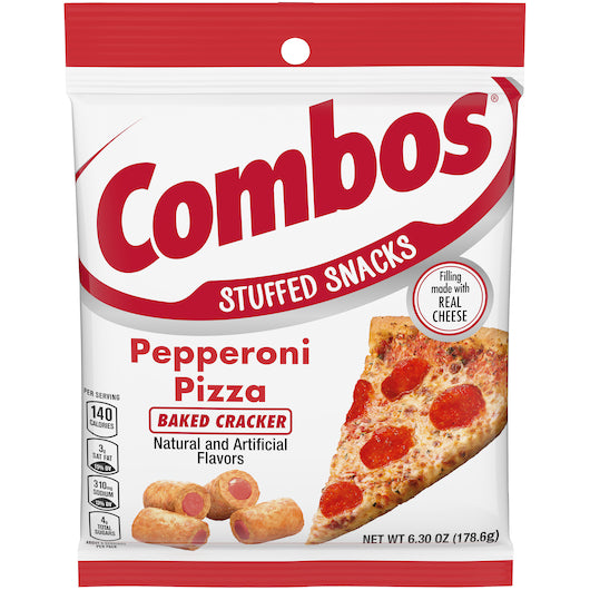 Combos Pepperoni Cracker Combo Snack, 12 x 6.3 oz Case - Crackers & Grahams