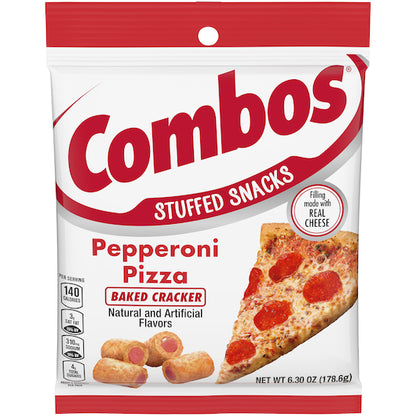 Combos Pepperoni Cracker Combo Snack, 12 x 6.3 oz Case - Crackers & Grahams