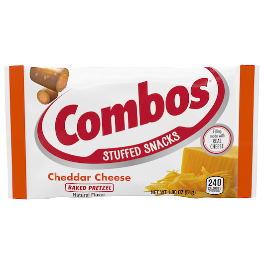 Combos Cheddar Pretzel Combo Singles, 12 x 18 x 1.8 oz Case - Crackers & Grahams