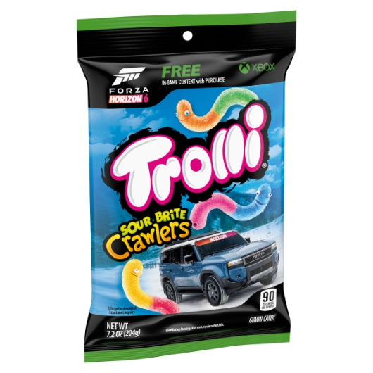 Trolli Sour Brite Crawlers Gummy Candy, 8 x 7.2 oz Case - Alternate product angle or state