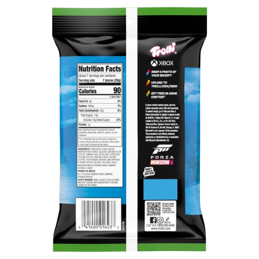 Trolli Sour Brite Crawlers Gummy Candy, 8 x 7.2 oz Case - Alternate product angle or state