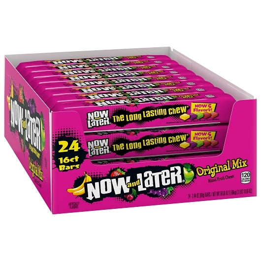 Now and Later Original Mix Bar Gummy Candy, 12 x 24 x 2.44 oz Case - DOT product image 6