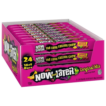 Now and Later Original Mix Bar Gummy Candy, 12 x 24 x 2.44 oz Case - DOT product image 6