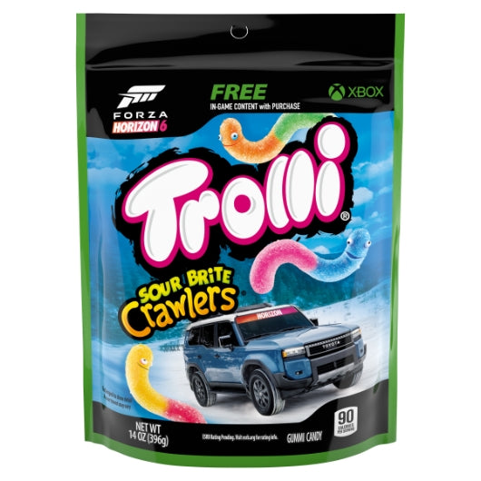 Trolli Sour Brite Crawlers Stand Up, 6 x 13.998 oz Case - Candy & Confections