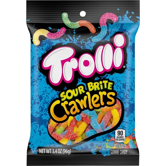 Trolli Sour Brite Crawlers Gummy Candy, 12 x 3.4 oz Case - Candy & Confections - image 2