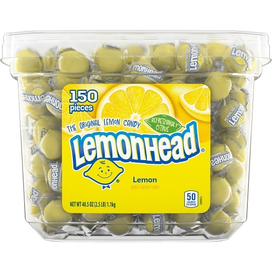 Lemonhead Lemon Candy Tub, 4 x 40.5 oz Case - Candy & Confections - image 2