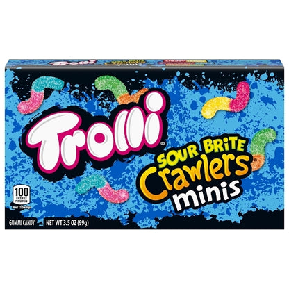 Trolli Sour Brite Crawlers Theater box, 12 x 3.5 oz Case - Candy & Confections
